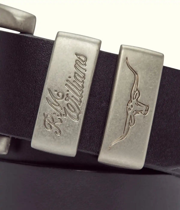 RM Williams Mens Drover Belt Black Northern Ireland Belfast