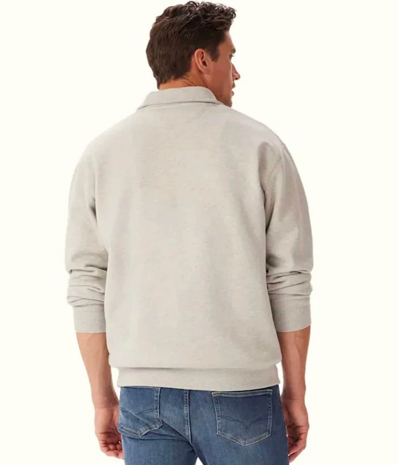 RM Williams Mens Mulyungarie Half Zip Sweatshirt Grey Marle Northern