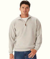 RM Williams Mens Mulyungarie Half Zip Sweatshirt Grey Marle Northern