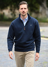 RM Williams Mens Mulyungarie Half Zip Sweatshirt Navy Northern