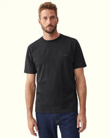 RM Williams Mens Parson T-Shirt Black/Chestnut Northern Ireland