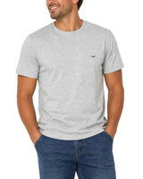 RM Williams Mens Parson T-Shirt Grey Marl/Chestnut Northern Ireland