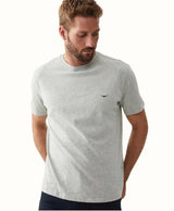 RM Williams Mens Parson T-Shirt Grey Marl/Chestnut Northern Ireland