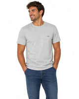 RM Williams Mens Parson T-Shirt Grey Marl/Chestnut Northern Ireland