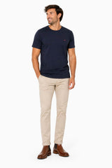 RM Williams Mens Parson T-Shirt Navy/Chestnut Northern Ireland Belfast