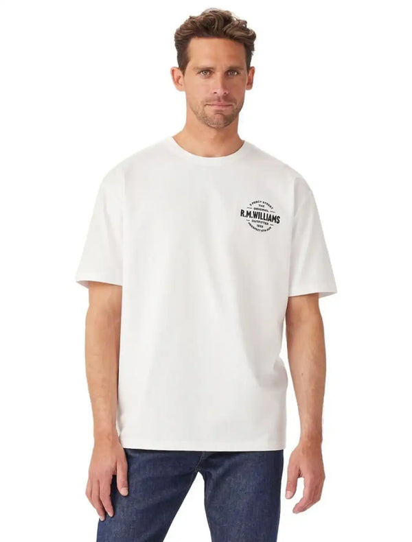 RM Williams Mens Prospect Tee T-Shirt White Northern Ireland Belfast