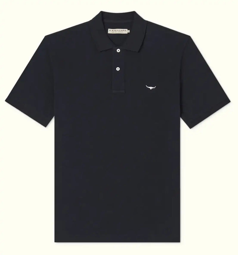 RM Williams Mens Rod Polo Shirt Navy Northern Ireland Belfast