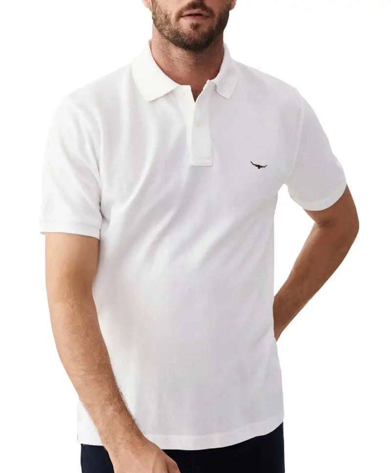 RM Williams Mens Rod Polo Shirt White Northern Ireland Belfast