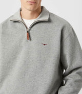 RM Williams Mulyungarie Half Zip Sweatshirt Grey Marl Northern
