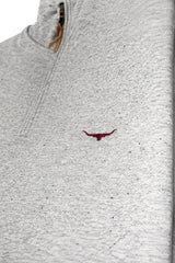 RM Williams Mulyungarie Half Zip Sweatshirt Grey Marl Northern