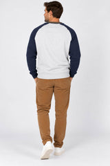 Saltrock Heritage Logo Raglan Classic Sweatshirt Grey Northern