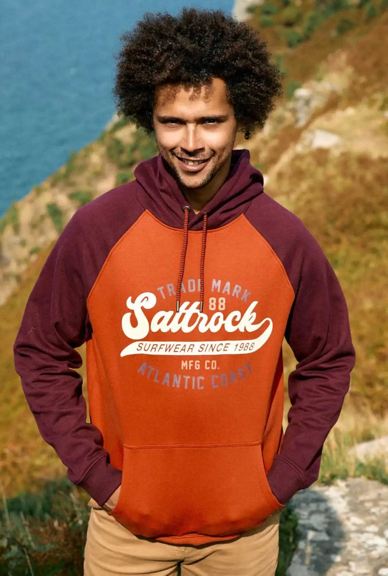 Saltrock Homerun Raglan Hoodie Pop Red Northern Ireland Belfast