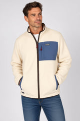 Saltrock Leo Men’s Full Zip Fleece Jacket Cream Northern Ireland