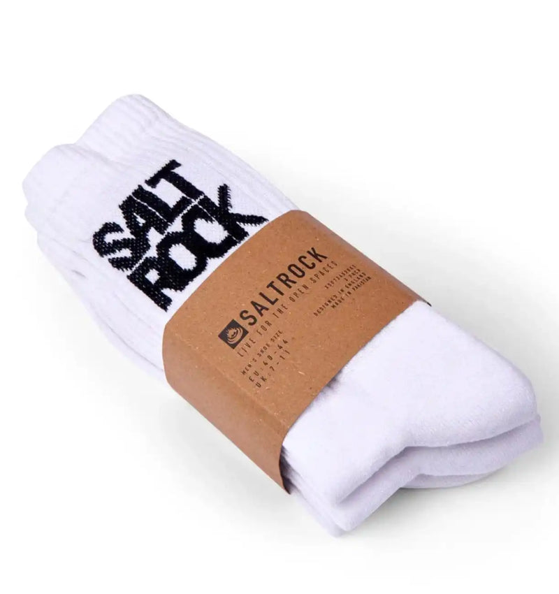 Saltrock Mens 3 Pack Athletic Socks White Northern Ireland Belfast