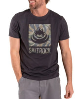 Saltrock Mens Camo Leaf Flame T-Shirt Dark Grey Northern Ireland