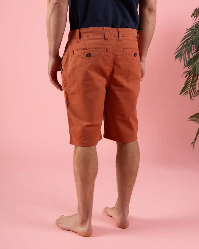 Saltrock Mens Chino Shorts Dark Orange Northern Ireland Belfast