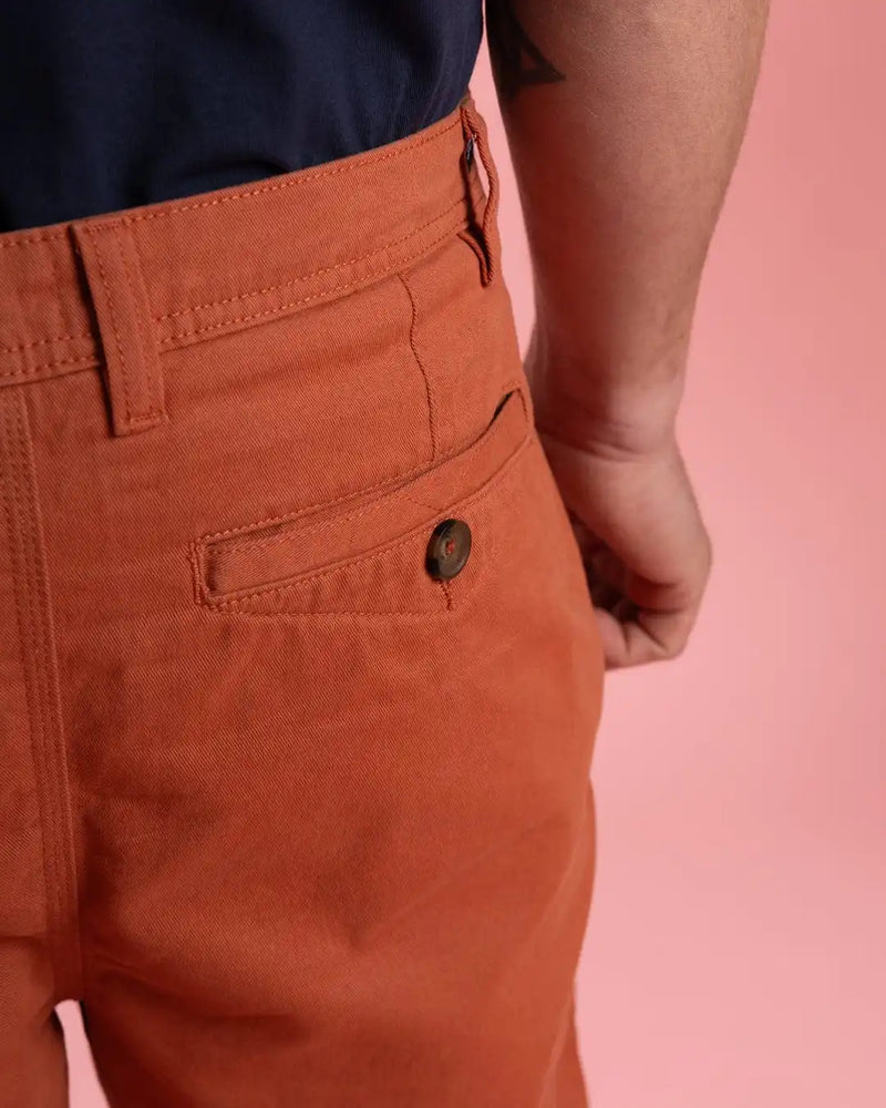 Saltrock Mens Chino Shorts Dark Orange Northern Ireland Belfast