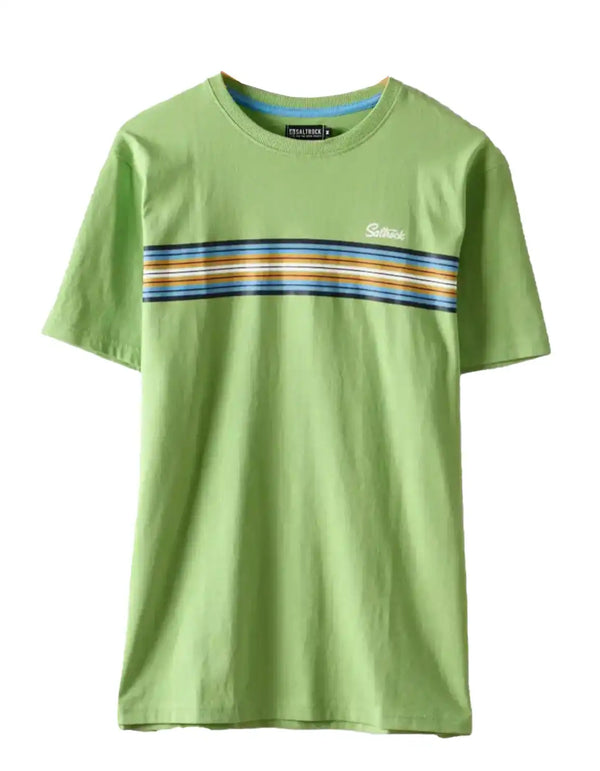 Saltrock Mens Classic Stripe T-Shirt Light Green Northern Ireland