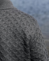 Saltrock Mens Flint 1/4 Zip Knit Jumper Grey/Black Northern Ireland