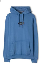 Saltrock Mens Heritage Oval Badge Classic Pop Hoodie in Bright Blue