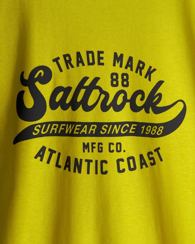 Saltrock Mens Home Run SS T-Shirt Yellow Northern Ireland Belfast