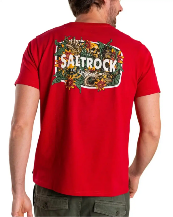 Saltrock Mens Jungle Wanderer T-Shirt Red Northern Ireland Belfast