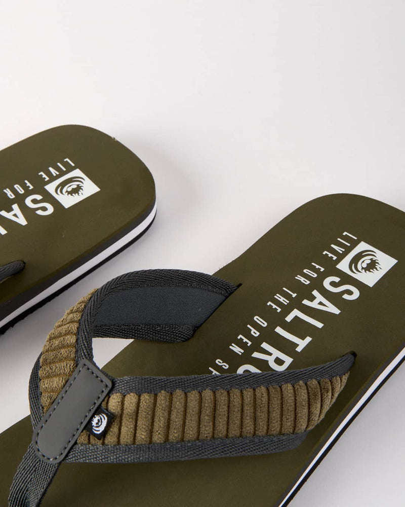 Saltrock Mens Lines Flip Flops Green Northern Ireland Belfast