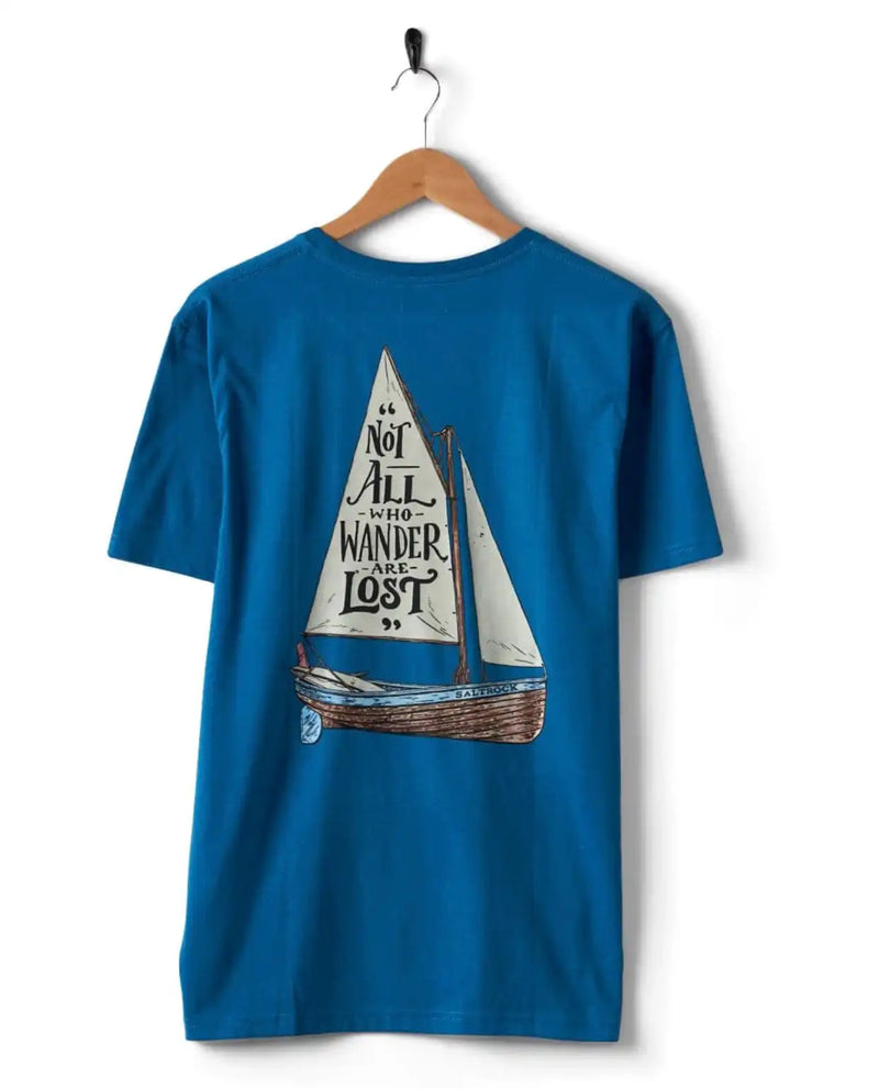 Saltrock Mens Lost Ships T-Shirt Blue Northern Ireland Belfast