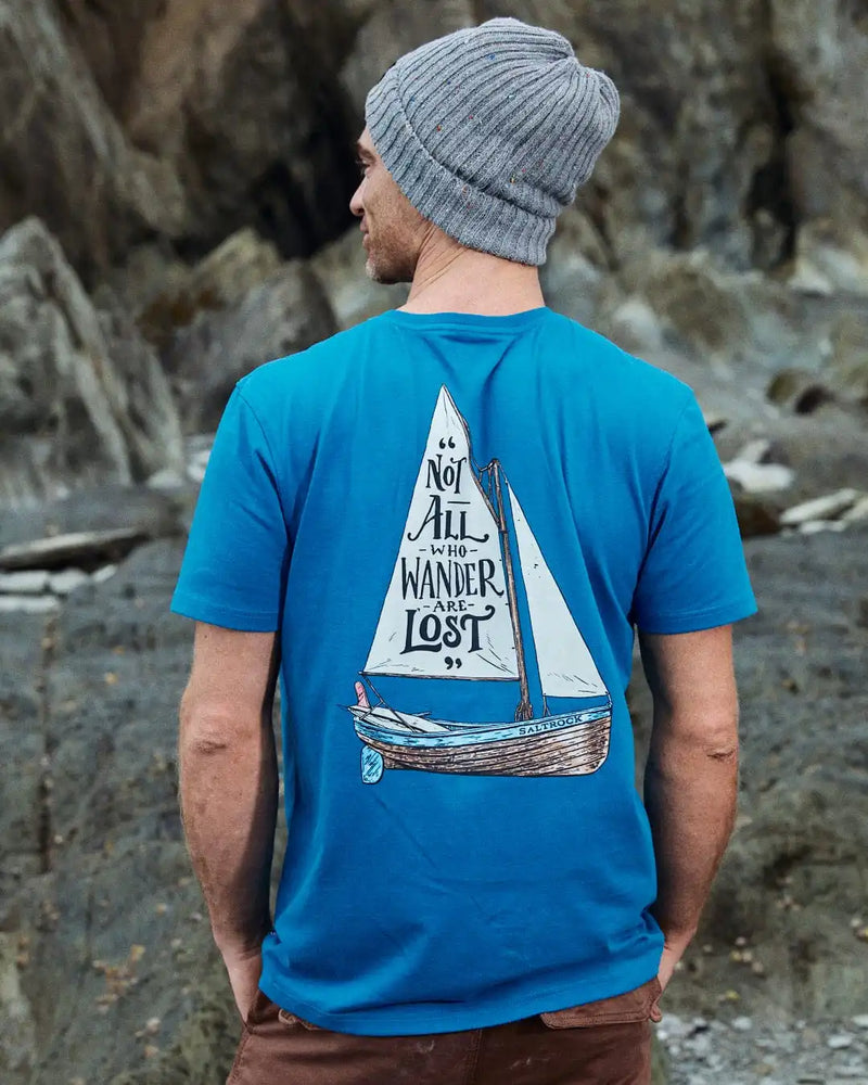 Saltrock Mens Lost Ships T-Shirt Blue Northern Ireland Belfast