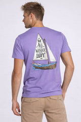 Saltrock Mens Lost Ships T-Shirt Purple Northern Ireland Belfast