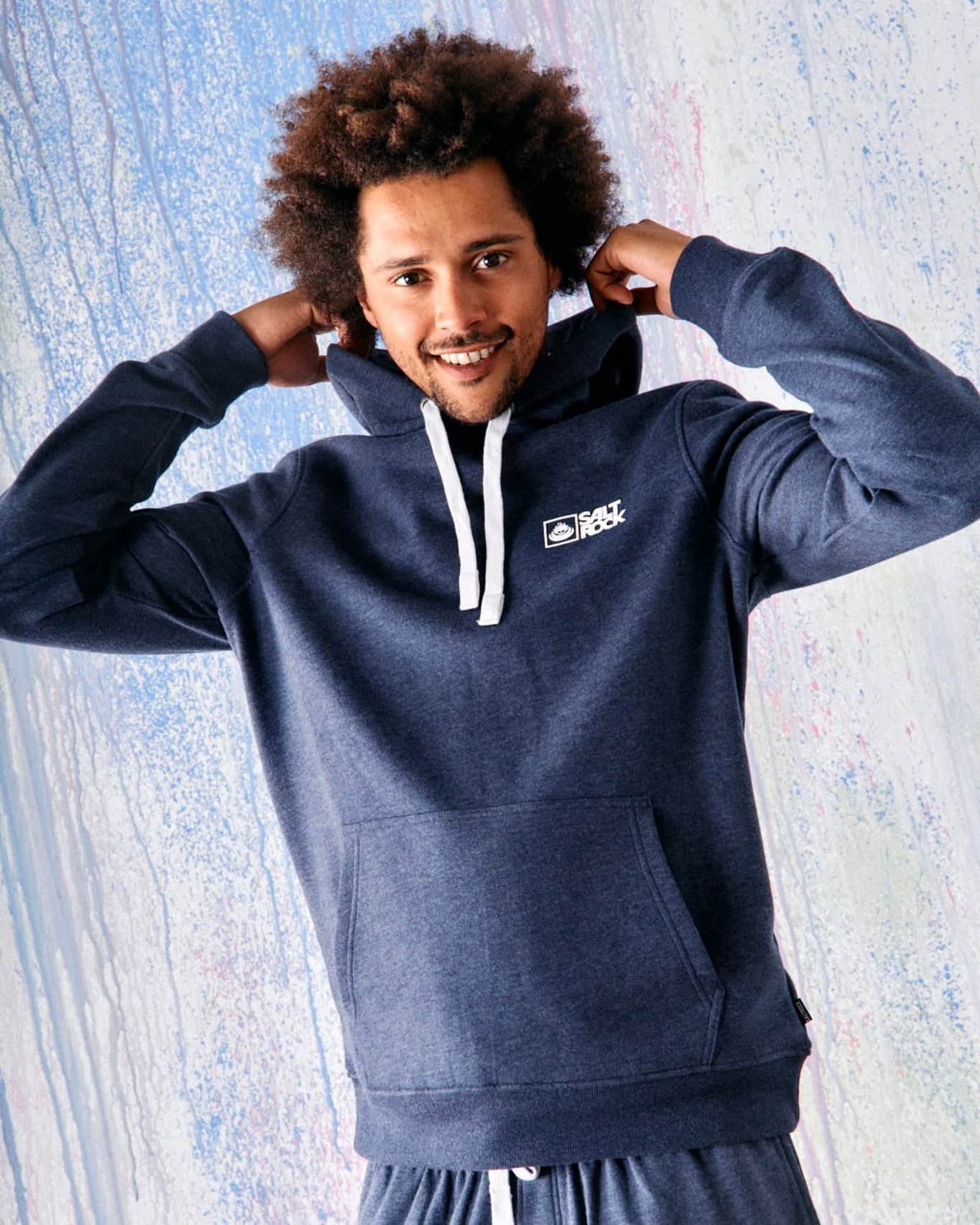 Saltrock Mens Original Pop Hoodie Blue