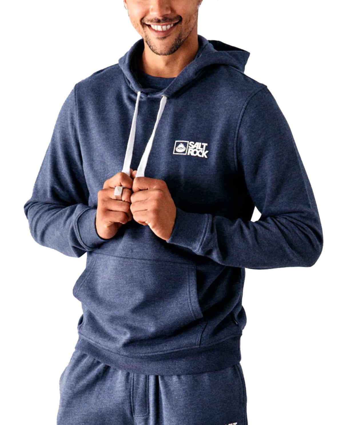 Saltrock Mens Original Pop Hoodie Blue
