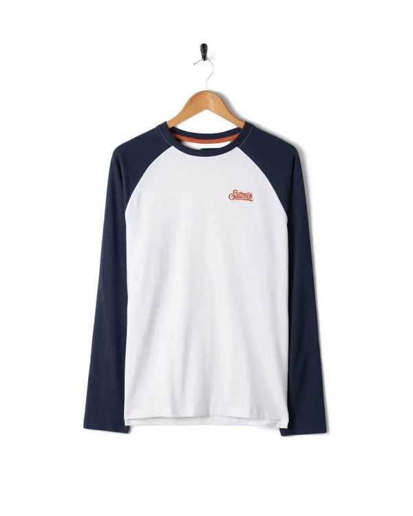 Saltrock Mens Pitcher Long Sleeve Raglan T-Shirt Dress Blues Northern