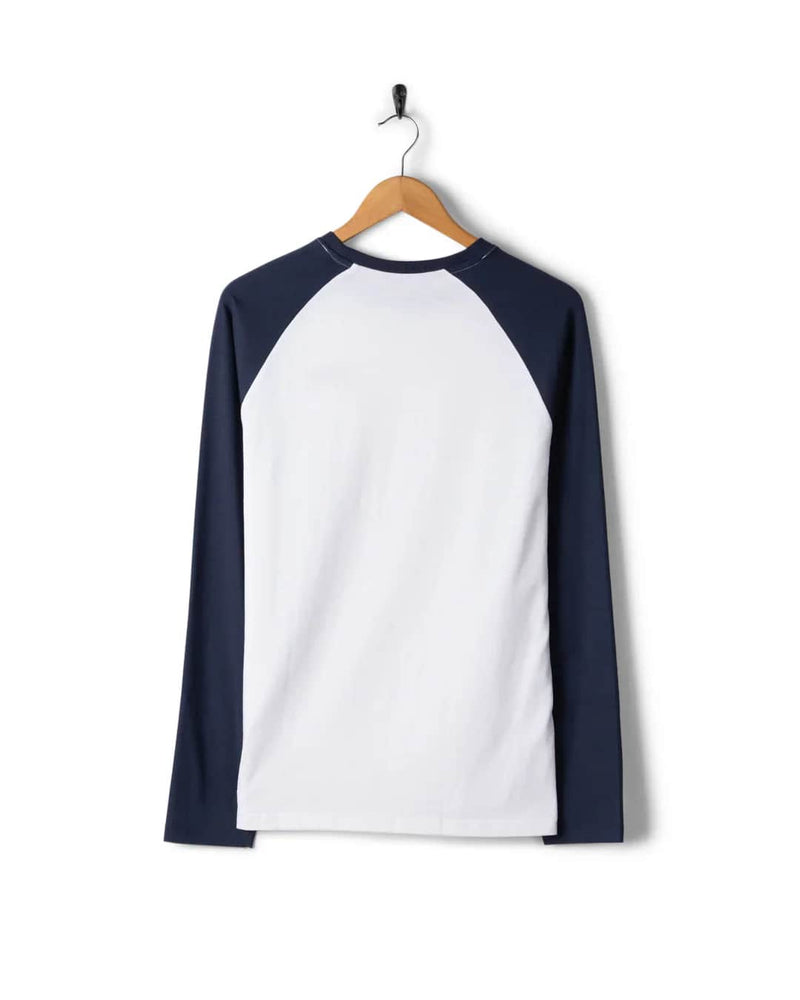 Saltrock Mens Pitcher Long Sleeve Raglan T-Shirt Dress Blues Northern