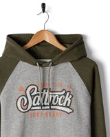 Saltrock Mens Pitcher Pop Hoodie Dark Green/Grey Northern Ireland
