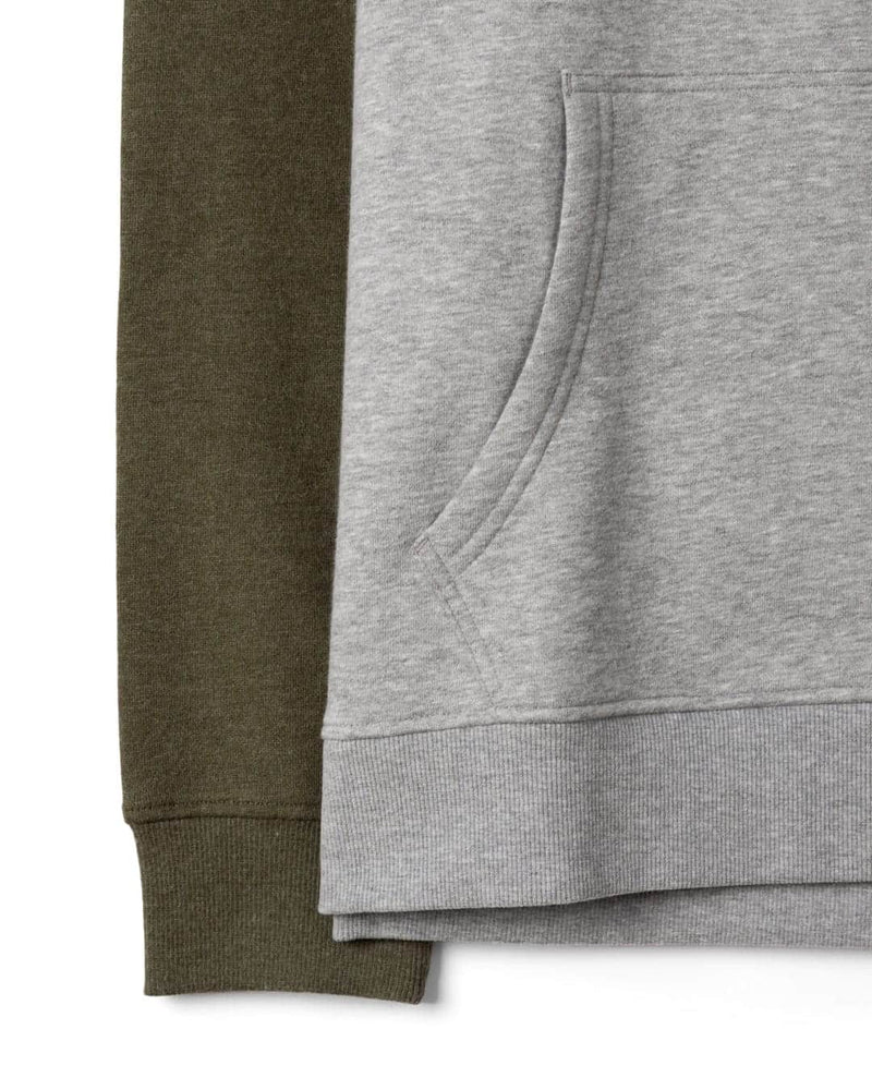 Saltrock Mens Pitcher Pop Hoodie Dark Green/Grey Northern Ireland