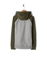 Saltrock Mens Pitcher Pop Hoodie Dark Green/Grey Northern Ireland