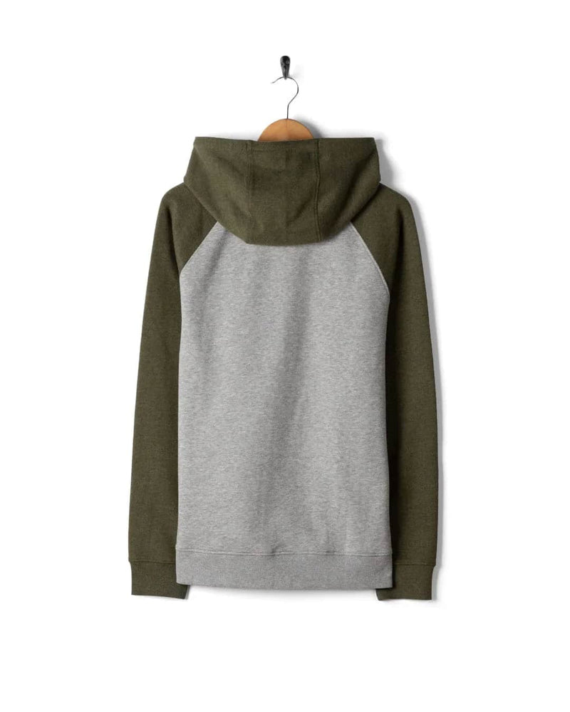 Saltrock Mens Pitcher Pop Hoodie Dark Green/Grey Northern Ireland