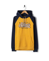 Saltrock Mens Pitcher Raglan Pop Hoodie Yellow/Blue Northern Ireland