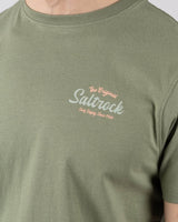 Saltrock Mens Postcard Script T-Shirt Green Northern Ireland Belfast
