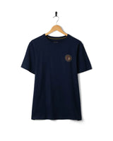 Saltrock Mens Trail Badge Print T-Shirt Blue Northern Ireland Belfast