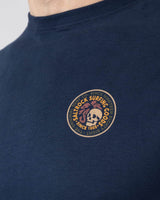 Saltrock Mens Trail Badge Print T-Shirt Blue Northern Ireland Belfast