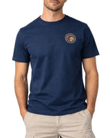 Saltrock Mens Trail Badge Print T-Shirt Blue Northern Ireland Belfast