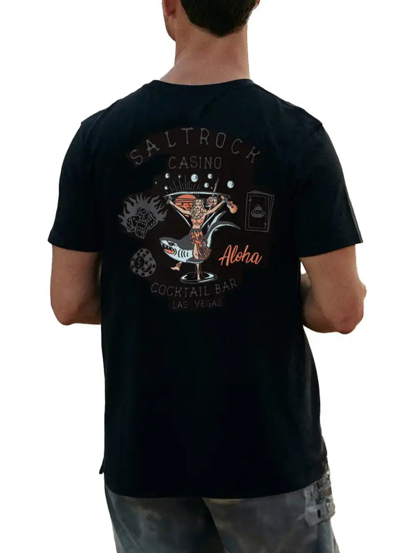 Saltrock Men’s Vegas Cocktail T-Shirt Black Northern Ireland Belfast