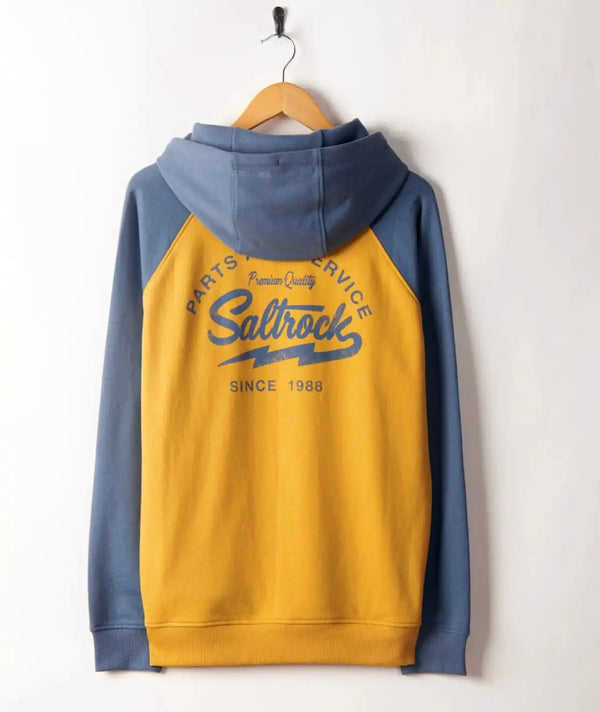 Saltrock Mens Vegas Script Pop Hoodie Yellow Northern Ireland Belfast