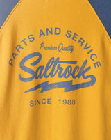 Saltrock Mens Vegas Script Pop Hoodie Yellow Northern Ireland Belfast