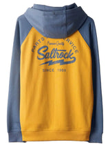 Saltrock Mens Vegas Script Pop Hoodie Yellow Northern Ireland Belfast