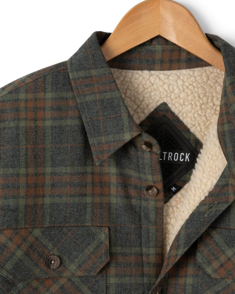 Saltrock Mens Woody Sherpa Lined Shacket Grey Northern Ireland Belfast