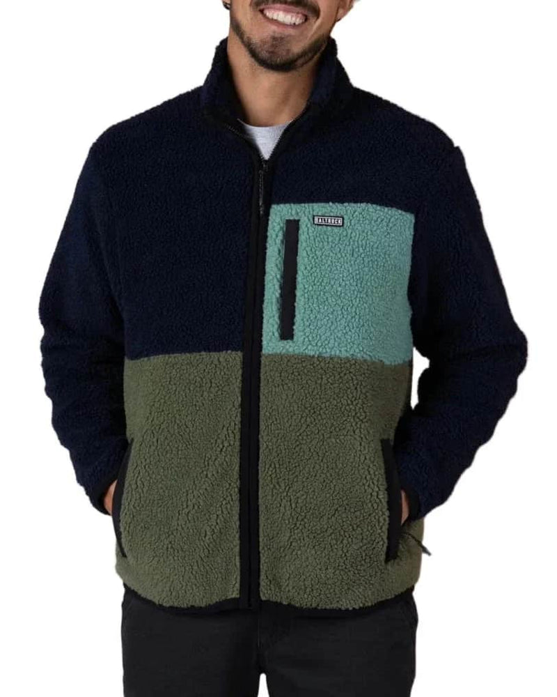 Saltrock Mens Wye Borg Zip Fleece Navy Northern Ireland Belfast