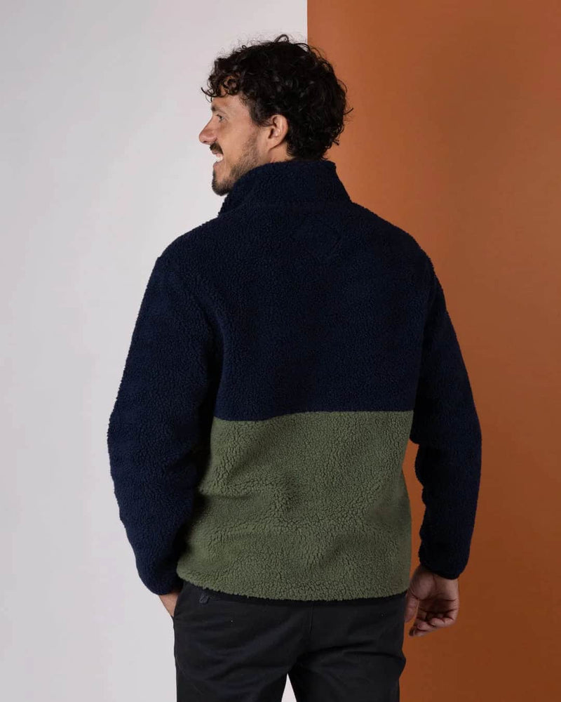 Saltrock Mens Wye Borg Zip Fleece Navy Northern Ireland Belfast
